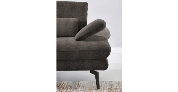 ECKSOFA in Chenille Fango 180/310 cm - Fango/Schwarz, Design, Textil/Metall (180/310cm) - Dieter Knoll