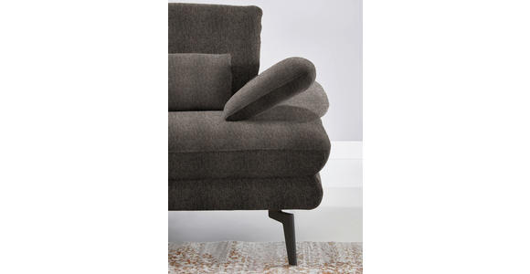 ECKSOFA in Chenille Fango  - Fango/Schwarz, Design, Textil/Metall (180/310cm) - Dieter Knoll