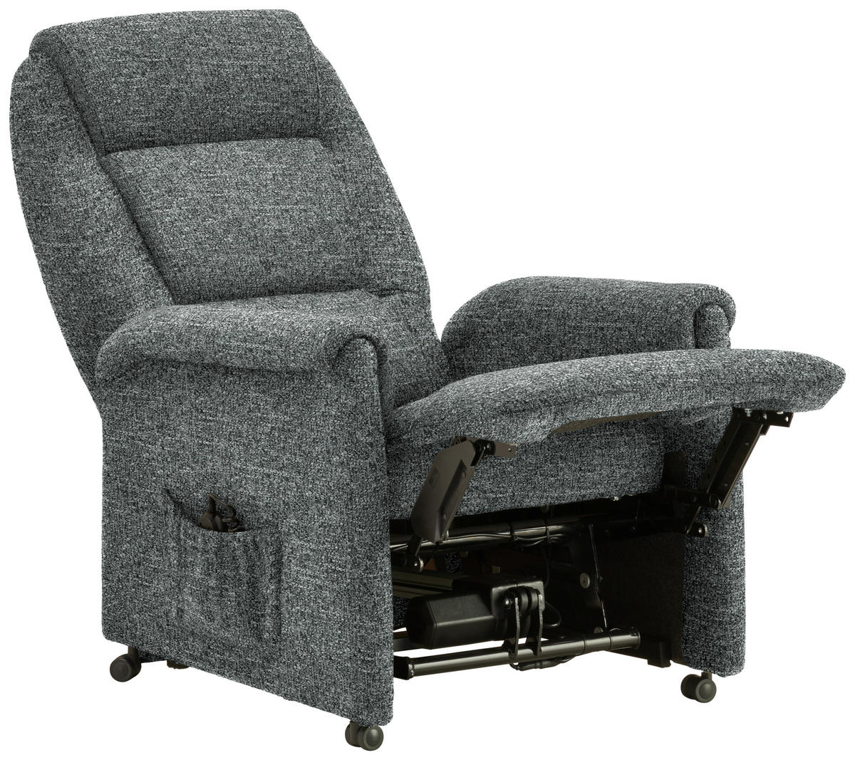 FERNSEHSESSEL in Flachgewebe Grau  - Schwarz/Grau, KONVENTIONELL, Kunststoff/Textil (69/105/82cm) - Himolla