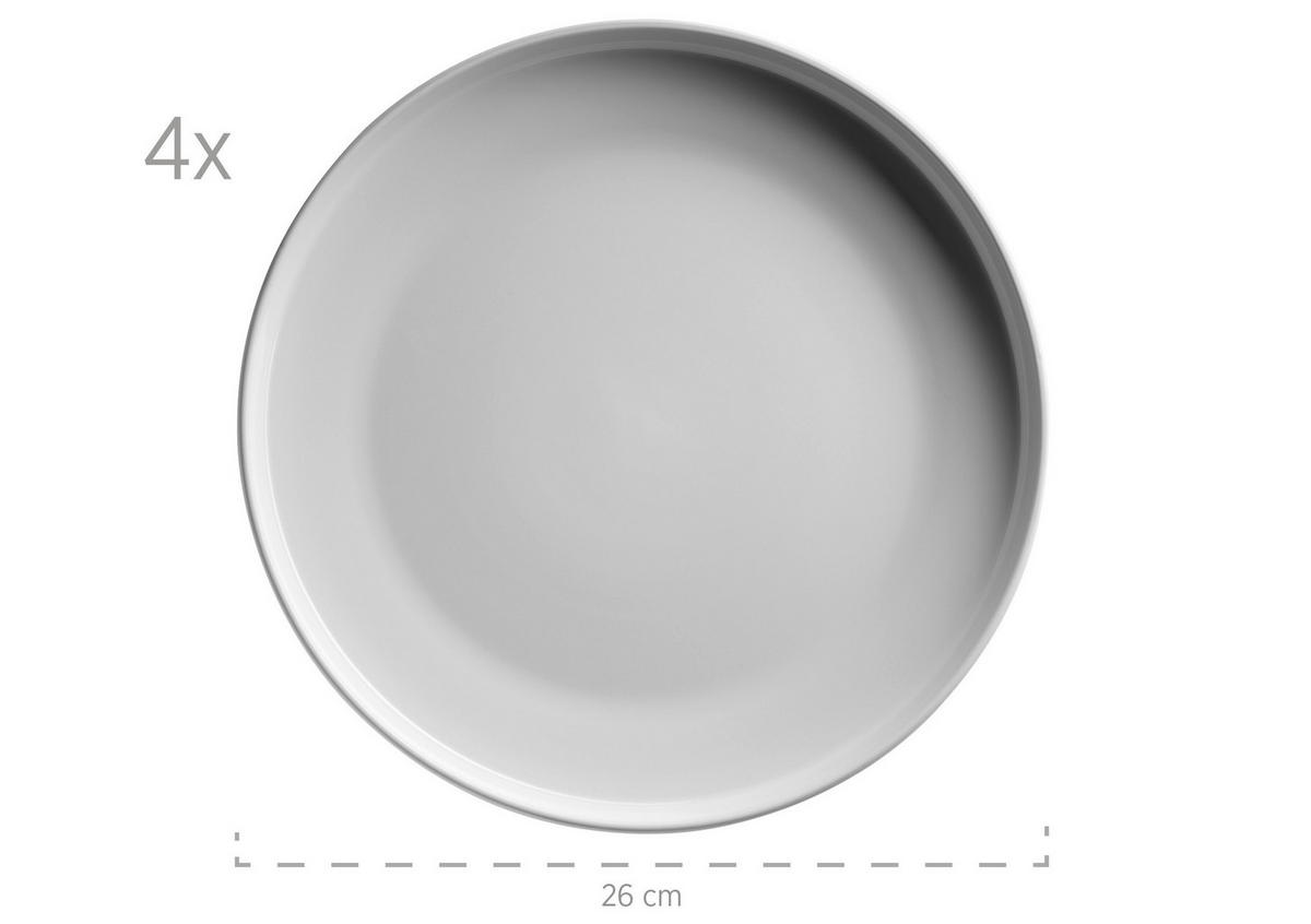 KOMBISERVICE 16-teilig Alenia  - Weiß, Basics, Keramik (32/31,5/30cm) - Mäser