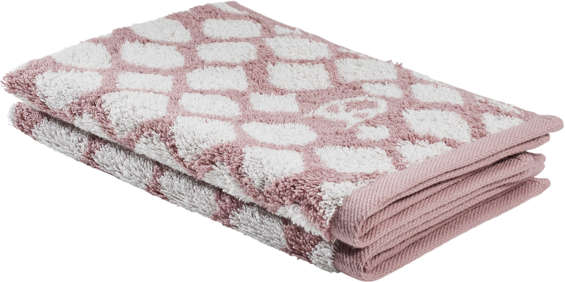 RUČNÍK PRO HOSTY, 30/50 cm, šedá, růžová - šedá/růžová, Design, textil (30/50cm) - Dieter Knoll