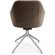 ARMLEHNSTUHL  in Aluminium Velours  - Graubraun/Alufarben, Design, Textil/Metall (58/81,5-84,5/60cm) - Johann Jakob