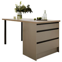 KÜCHENINSEL   in Grau, Schwarz, Kaschmir  - Kaschmir/Eichefarben, Design, Holzwerkstoff (180/91/90cm) - MID.YOU