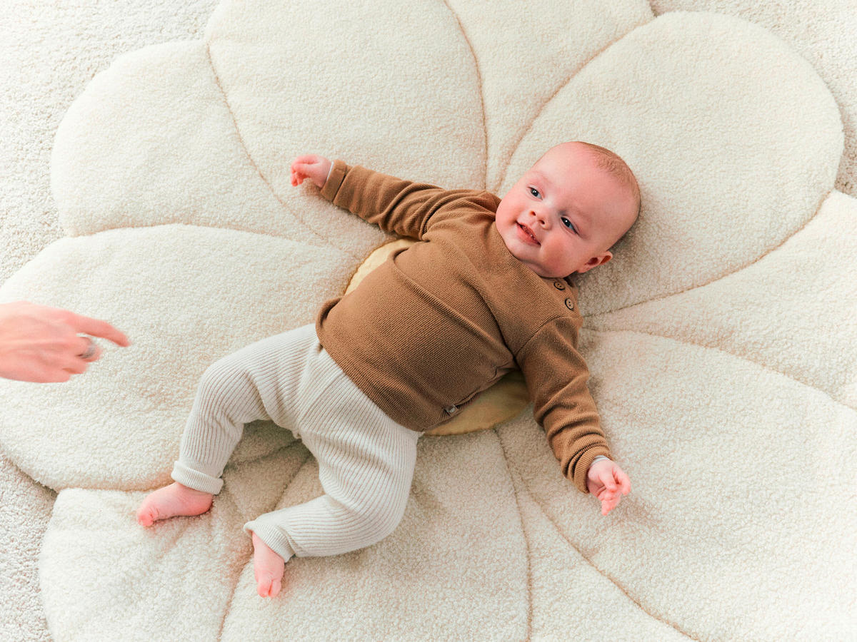 KRABBELDECKE 110/110 cm  - Gelb/Weiß, KONVENTIONELL, Textil (110/110cm) - Childhome