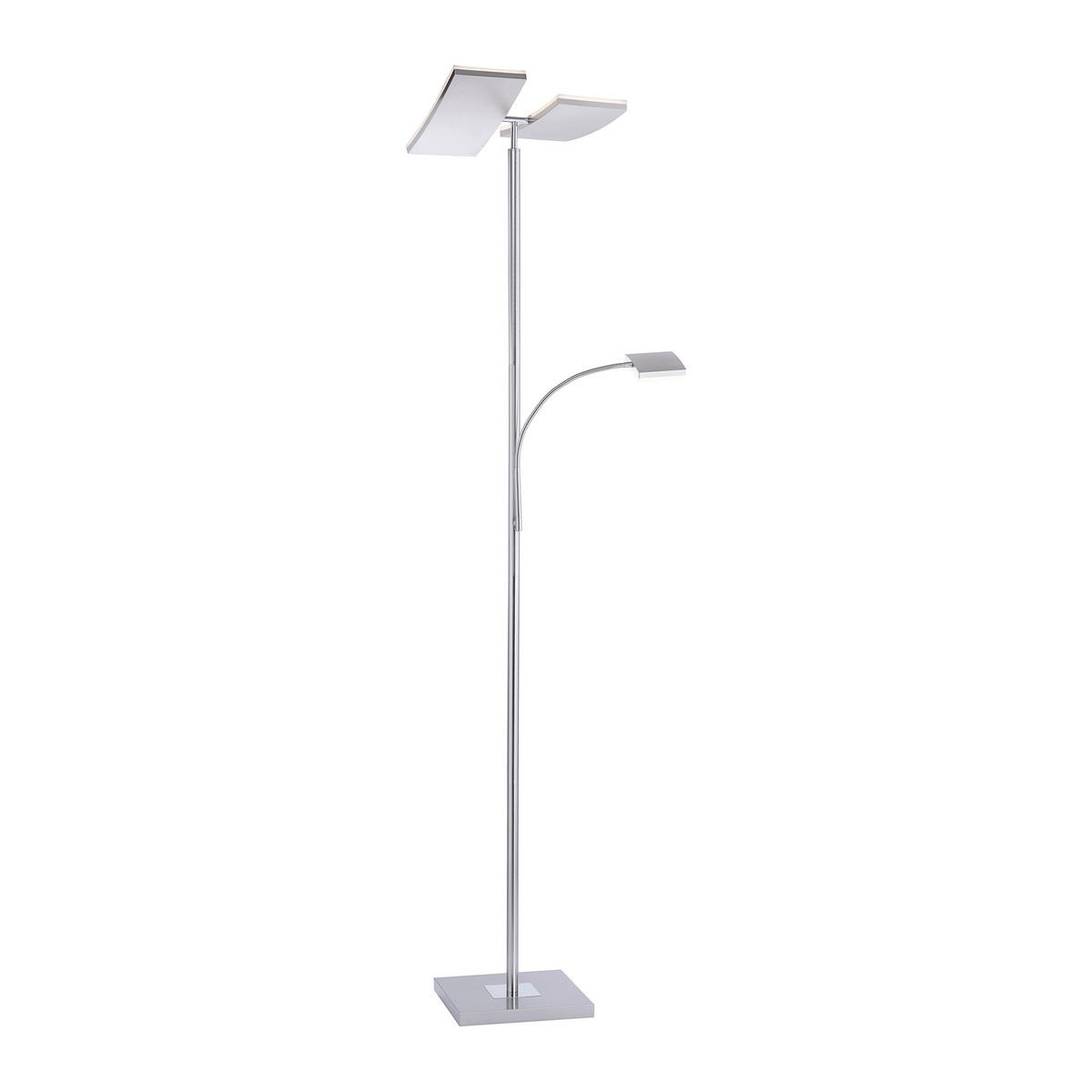 LED STOJACÍ LAMPA, 62/61/196 cm - barvy stříbra, Design, kov/plast (62/61/196cm)