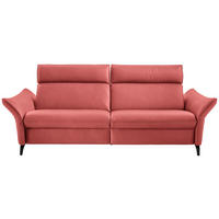 3-SITZER-SOFA  in Echtleder Rot  - Anthrazit/Rot, Design, Leder/Metall (224/94/95cm) - Himolla