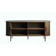 SIDEBOARD 180/76/45 cm  - Eiche dunkel/Schwarz, Trend, Holz/Holzwerkstoff (180/76/45cm) - Xora