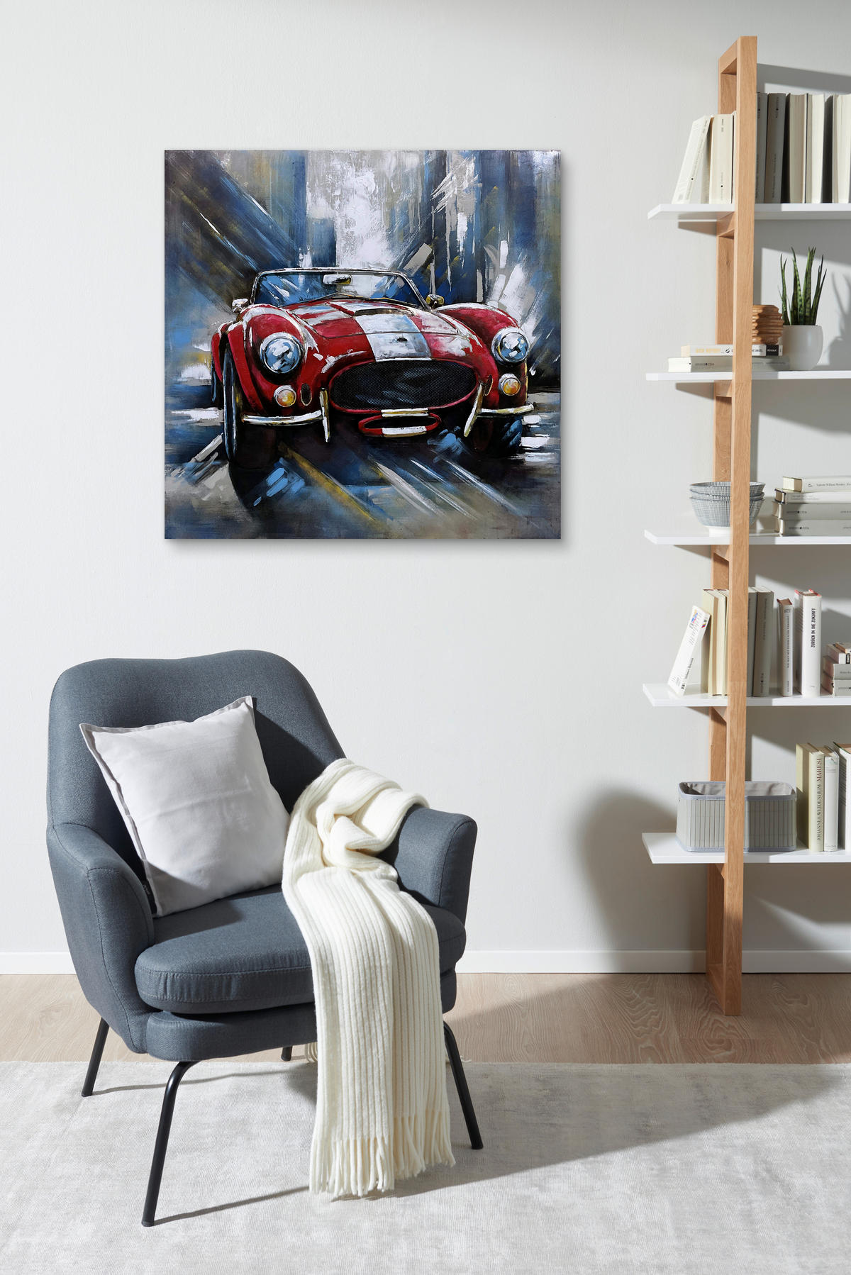 METALLBILD Städte 85/85 cm  - Multicolor, LIFESTYLE, Metall (85/85cm) - Monee