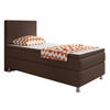 BOXSPRINGBETT 90/200 cm  in Braun  - Silberfarben/Braun, KONVENTIONELL, Textil/Metall (90/200cm) - MID.YOU