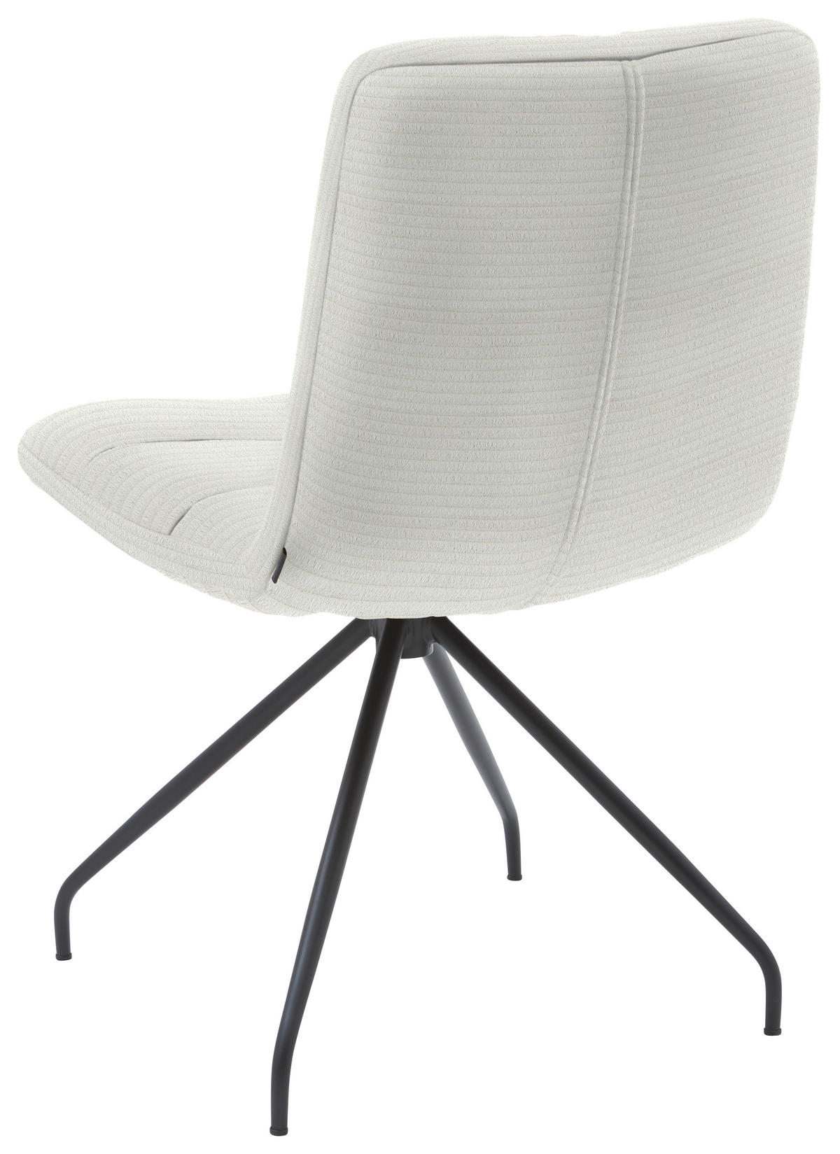 STUHL  in Cord Textil  - Hellgrau/Schwarz, Design, Textil/Metall (52/88/66cm) - Dieter Knoll