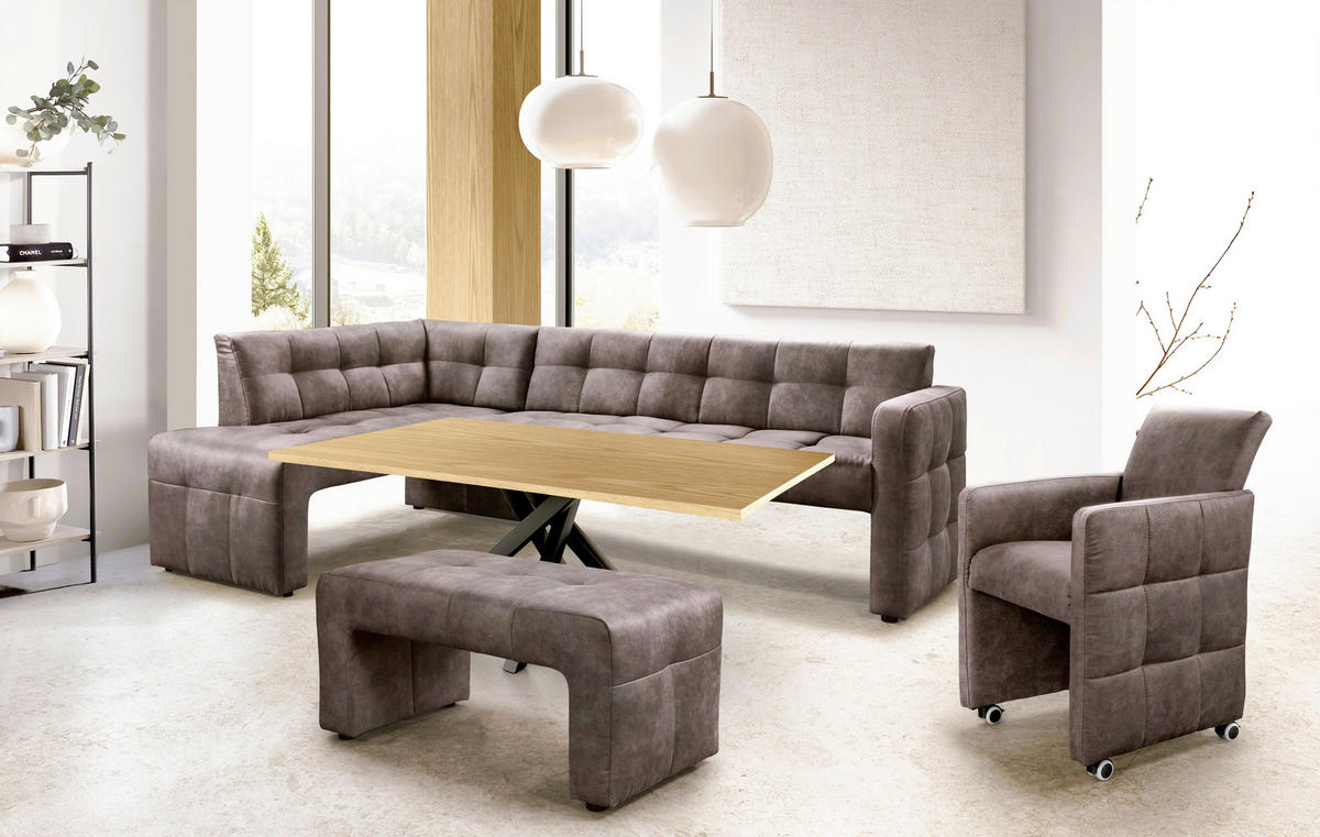 STOLICA S NASLONOM ZA RUKE  smeđa  drvo, tekstil, drvni materijal      - smeđa, Moderno, drvni materijal/drvo (64/90/72cm) - Livetastic