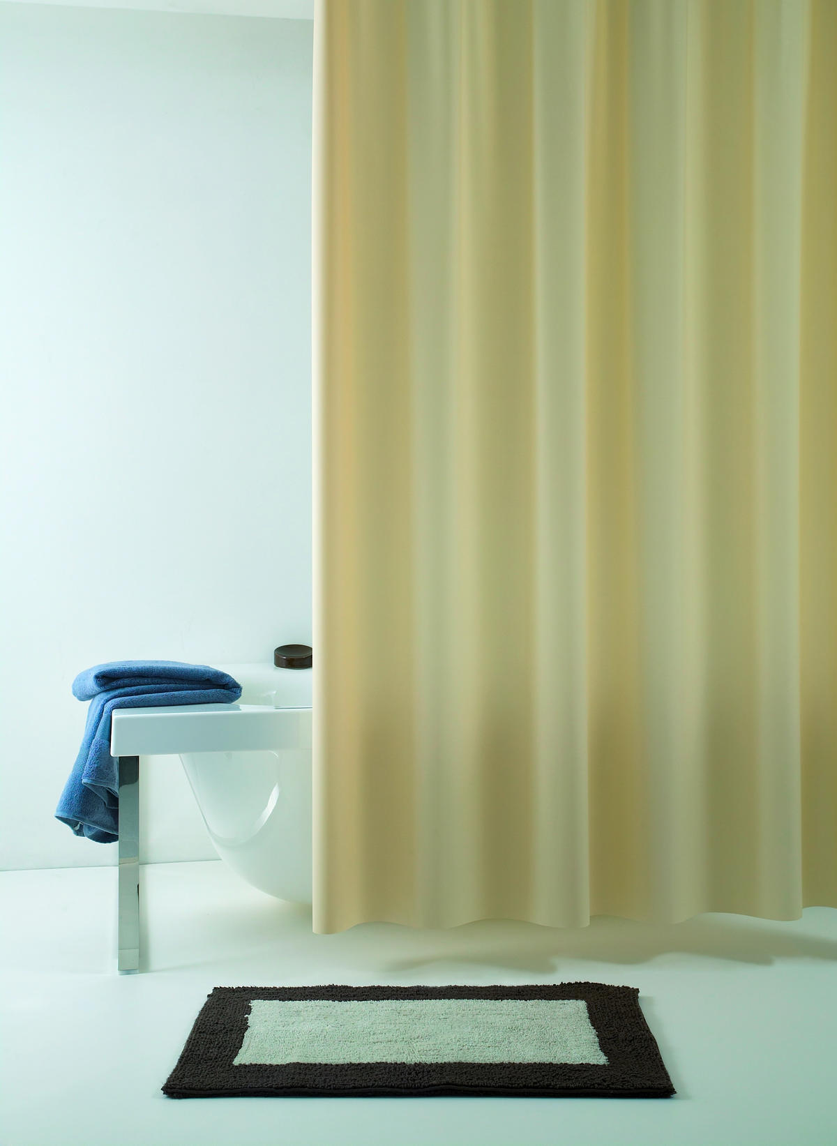 SPRCHOVÝ ZÁVĚS, 180/200 cm - béžová, Basics, plast (180/200cm) - Grund