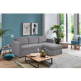 ECKSOFA Grau Webstoff  - Schwarz/Grau, KONVENTIONELL, Kunststoff/Textil (230/155cm) - Carryhome