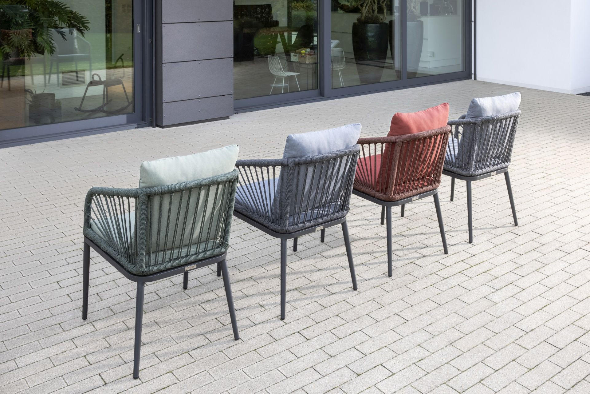 GARTENSESSEL Metall, Textil Anthrazit, Grün - Anthrazit/Grün, Design, Textil/Metall (56/87/63cm)