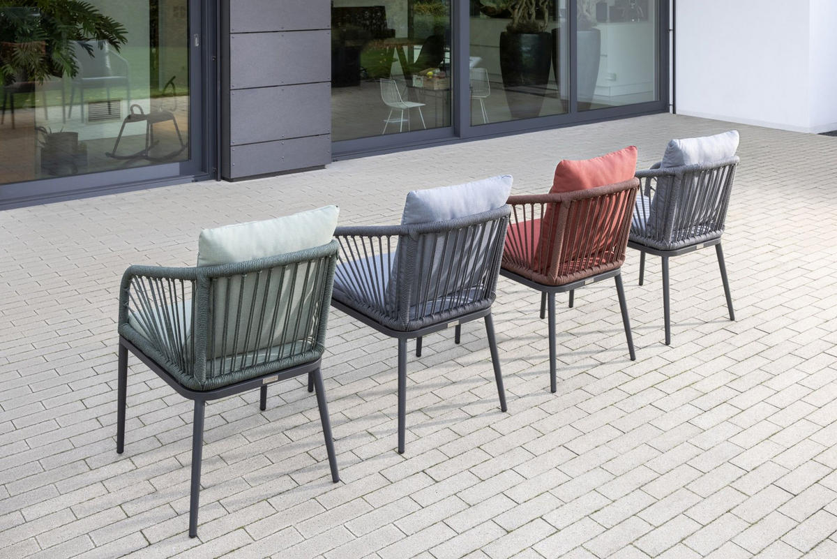 GARTENSESSEL Aluminium Anthrazit  - Anthrazit, Design, Textil/Metall (56/87/63cm)