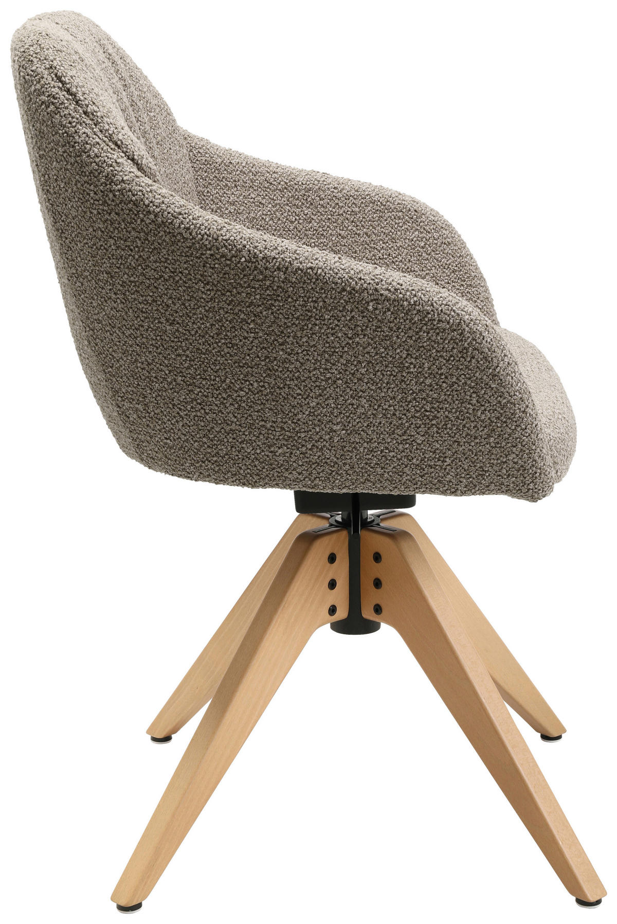 ARMLEHNSTUHL  in Flachgewebe  - Eichefarben/Naturfarben, Design, Holz/Textil (58/82,5-85,2/60cm) - Johann Jakob
