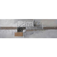 OLJEMÅLNING 55/150 cm  - vit/brun, Design, trä/textil (55/150cm) - Monee