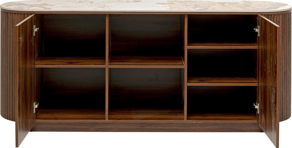SIDEBOARD  180/76/45 cm  - Beige/Braun, KONVENTIONELL, Keramik/Holzwerkstoff (180/76/45cm) - Kare-Design