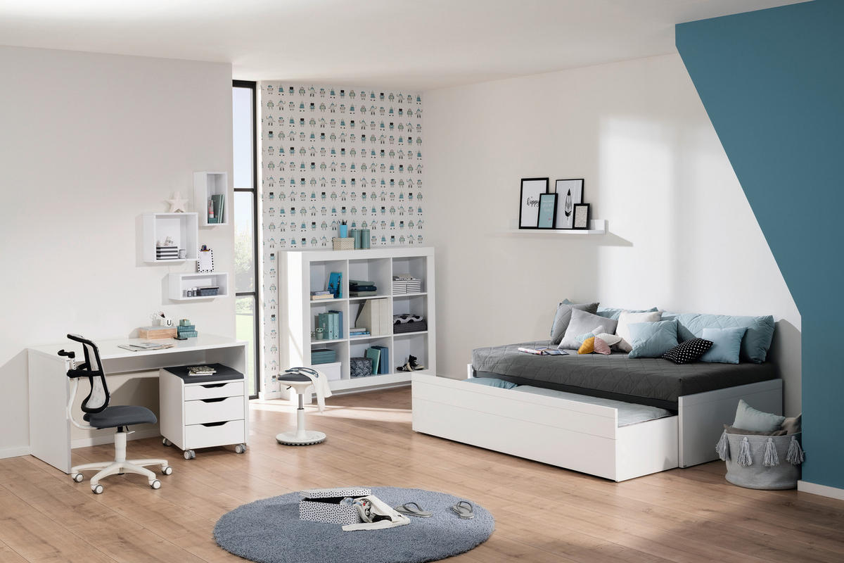 AUSZIEHBETT 100/200 cm Weiss  - Weiss, Basics, Holz/Holzwerkstoff (100/200cm) - Paidi