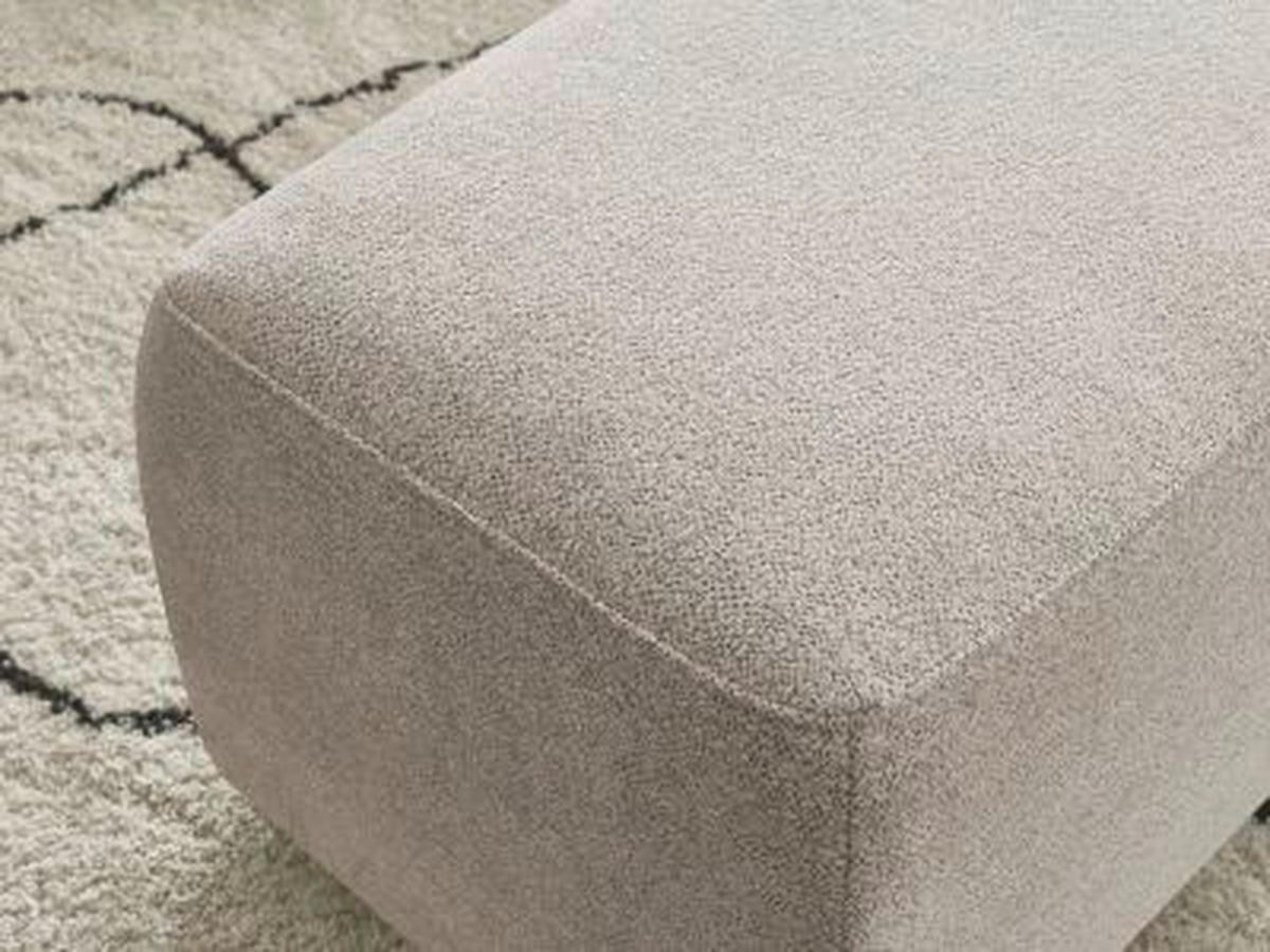 HOCKER ATILLA Flachgewebe Taupe  - Taupe/Schwarz, MODERN, Kunststoff/Textil (92/44/48cm)