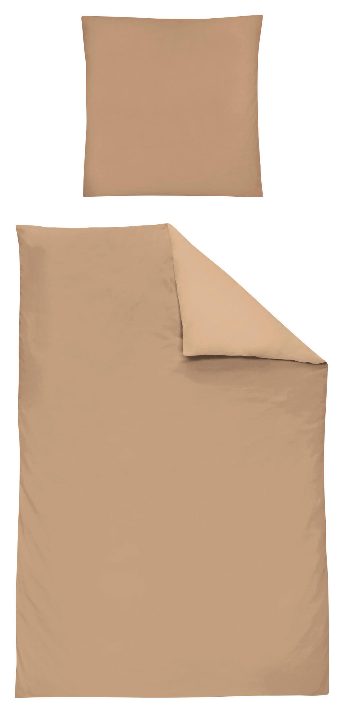 BETTWÄSCHE Makosatin 155/200 cm  - Rotbraun, KONVENTIONELL, Textil (155/200cm) - Irisette