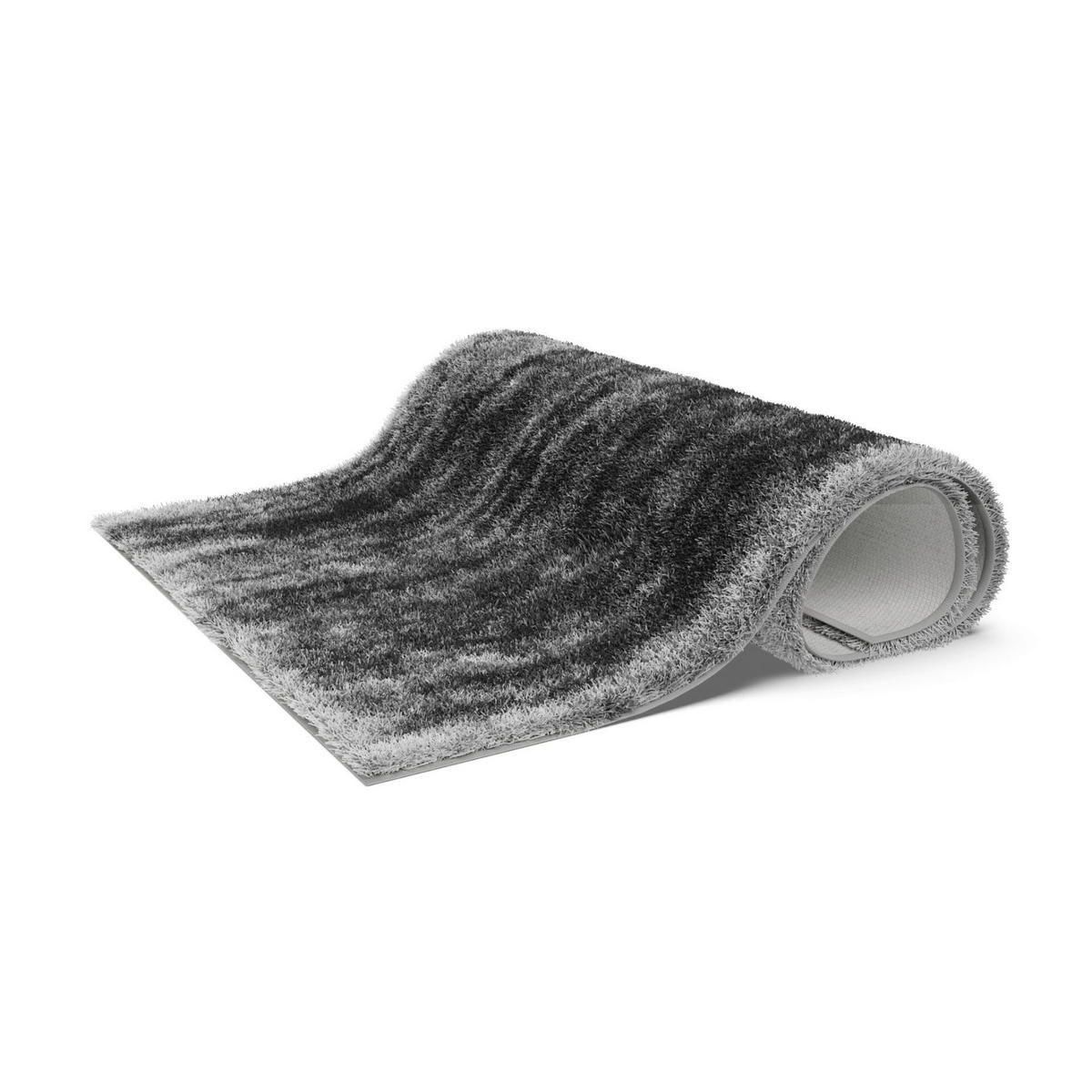 BADEMATTE Anthrazit 60/100 cm  - Anthrazit, Basics, Kunststoff/Textil (60/100cm) - Grund