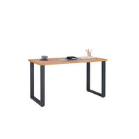 BUREAU 140/65/75 cm  in Buchefarben  - Anthrazit/Buchefarben, Natur, Holz/Metall (140/65/75cm) - Linea Natura
