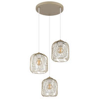 HÄNGELEUCHTE DICHTI 39,4/150 cm  - Sandfarben/Creme, Basics, Kunststoff/Metall (39,4/150cm) - Globo