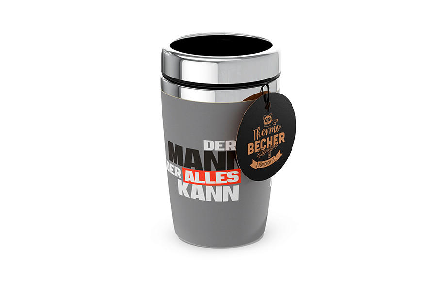 COFFEE-TO-GO-BECHER 0.250 L  - Multicolor, Basics, Metall (8,2/8,2/14cm)