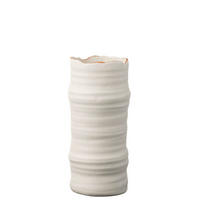 VASE  - Weiss, Basics, Keramik (12,5/12,5/26,5cm) - Ambia Home