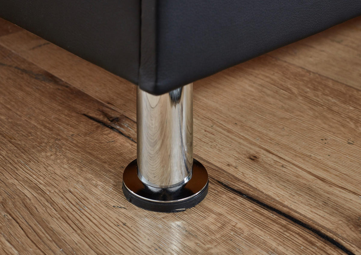 LIEGE Flachgewebe Anthrazit, Schwarz  - Chromfarben/Anthrazit, Design, Textil/Metall (120/200cm) - home24