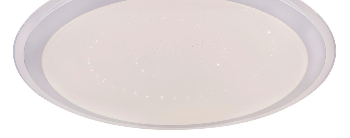LED-DECKENLEUCHTE Carry 53/8,3 cm  - Klar/Silberfarben, Design, Kunststoff/Metall (53/8,3cm) - Globo