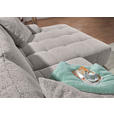 Ecksofa mit Funktion Grau Flachgewebe Zierkissen, Rückenkissen, Bettkasten, Schlaffunktion, Rücken echt, Liegefläche im Originalstoff  - Schwarz/Grau, KONVENTIONELL, Kunststoff/Textil (277/190cm) - Carryhome