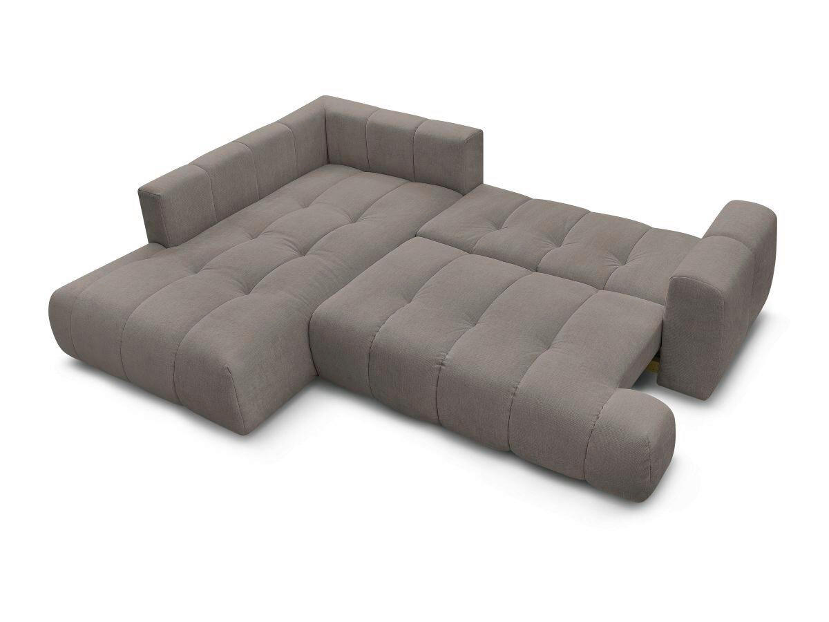 ECKSCHLAFSOFA FUJI Leinenoptik Beige  inkl.  - Beige/Schwarz, MODERN, Kunststoff/Textil (204/282cm)