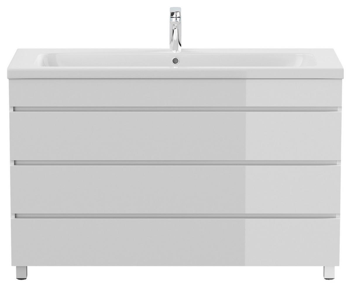 WASCHTISCHKOMBI 120 cm  - Weiß Hochglanz/Weiß, Basics, Holzwerkstoff/Stein (120cm) - MID.YOU