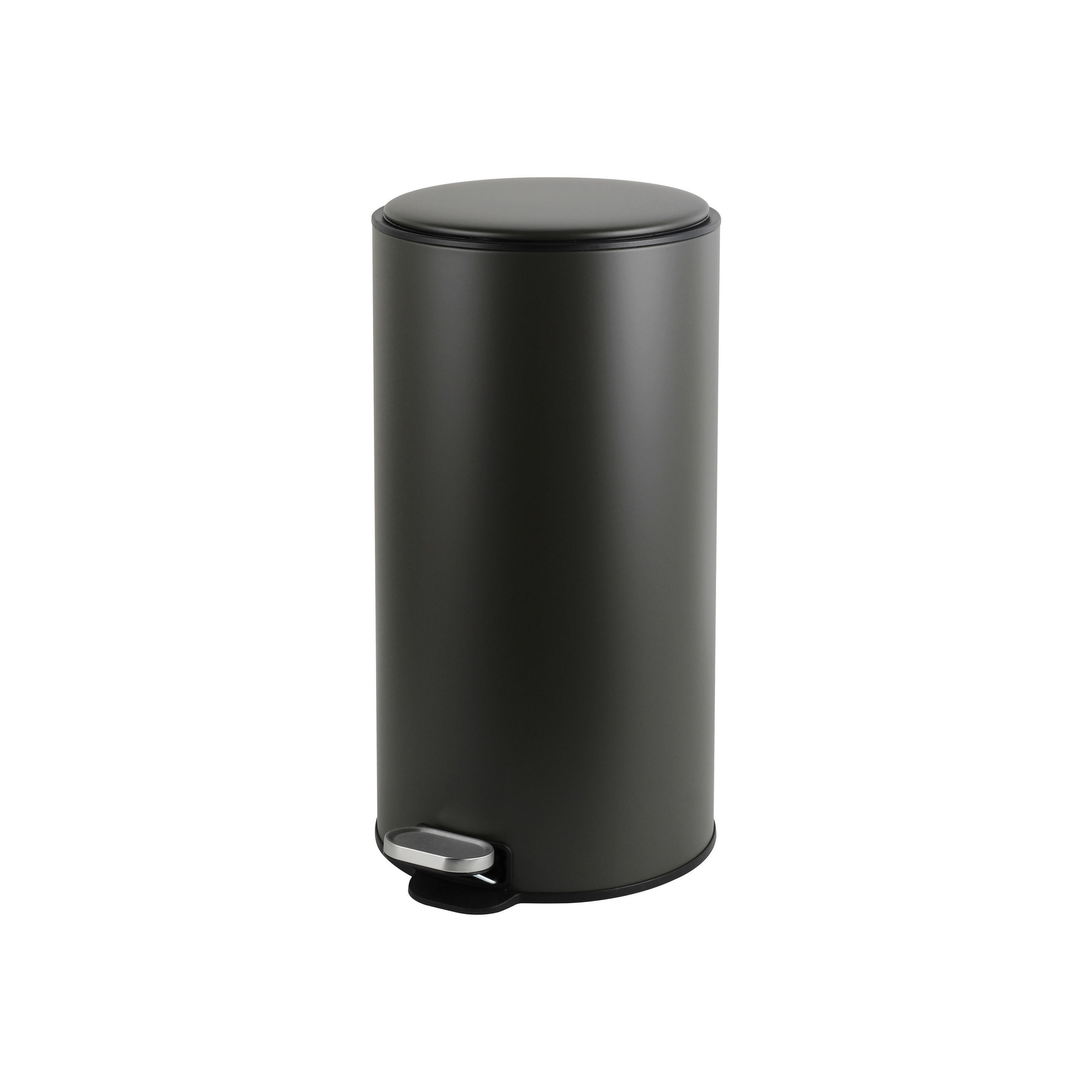 ABFALLSAMMLER 30 L  - Schwarz/Grau, Basics, Kunststoff/Metall (32/61,8/38,5cm) - Novel