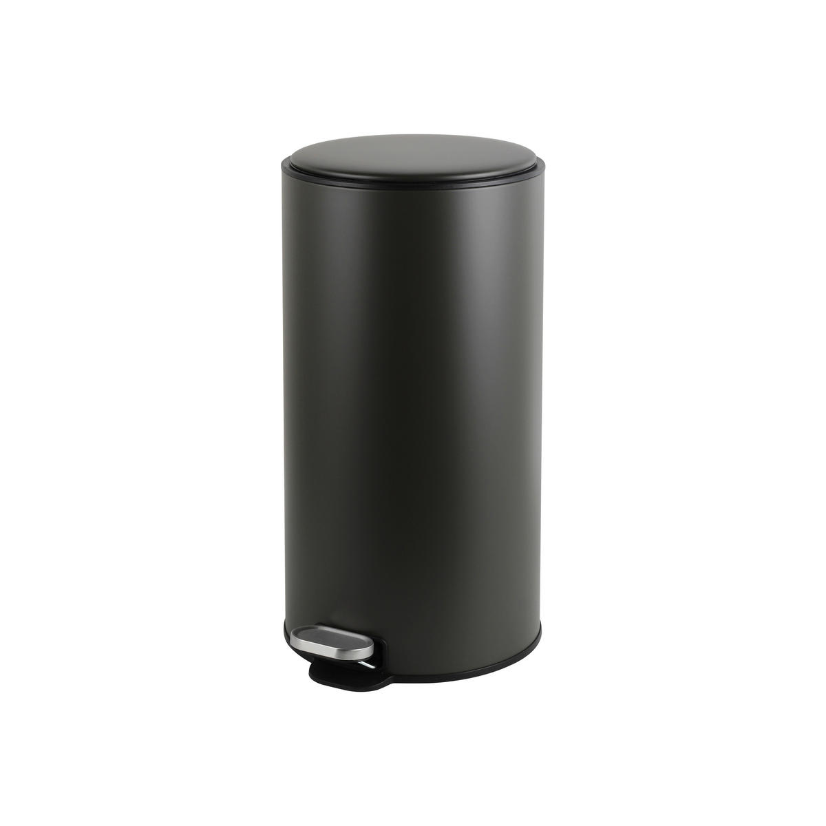 ABFALLSAMMLER 30 L  - Schwarz/Grau, Basics, Kunststoff/Metall (32/61,8/38,5cm) - Novel