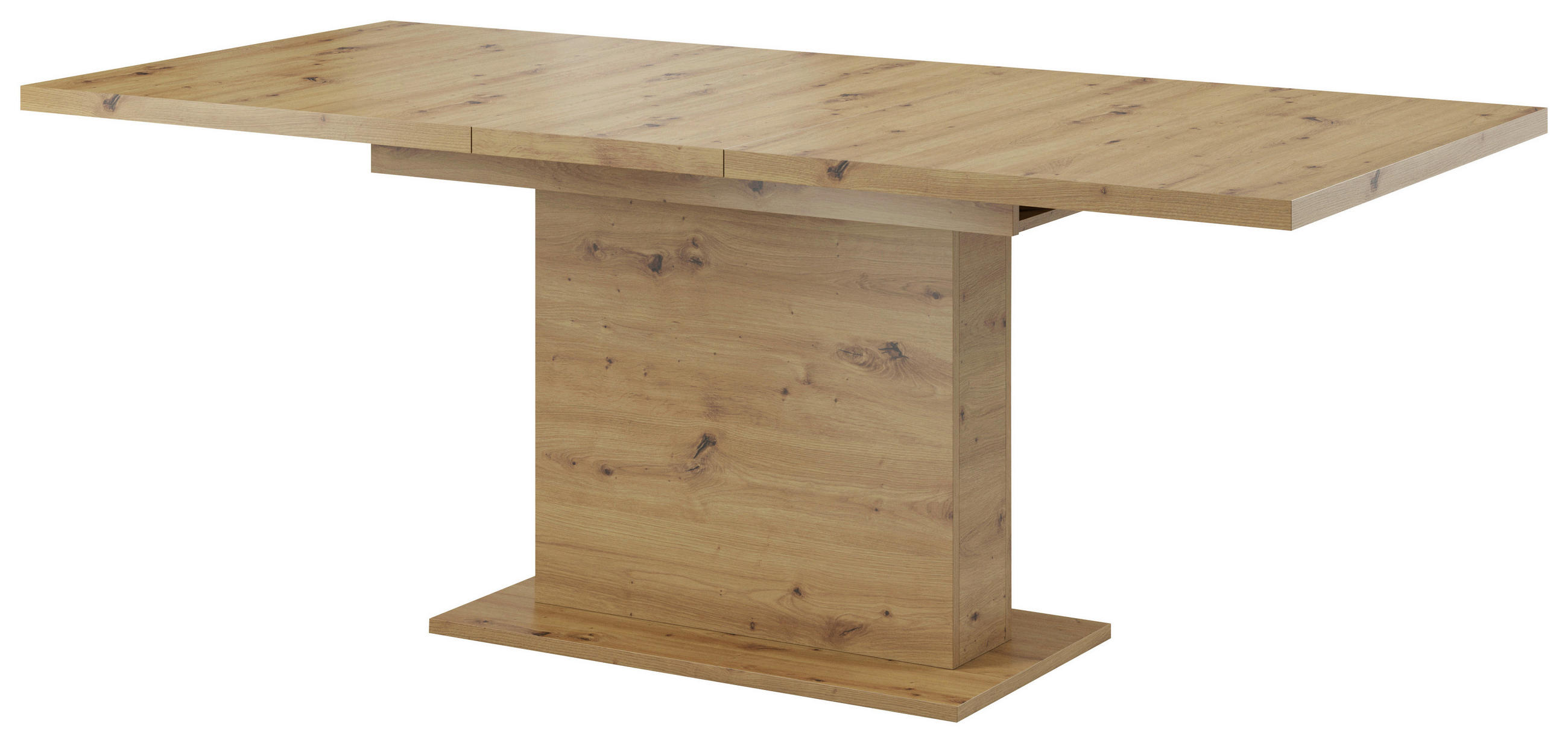 JEDILNA MIZA, barve hrasta  - barve hrasta, Konvencionalno, leseni material (160-200/76/90cm) - Carryhome