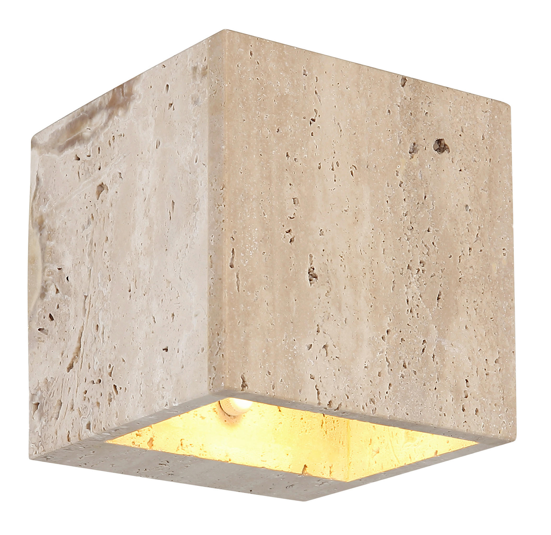 XXXLutz Led-Wandleuchte Rojas Natur, Weiß 12x12x12 cm