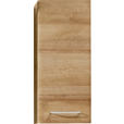 HÄNGESCHRANK 30/70/20 cm  - Chromfarben/Eichefarben, KONVENTIONELL, Glas/Holzwerkstoff (30/70/20cm) - Xora