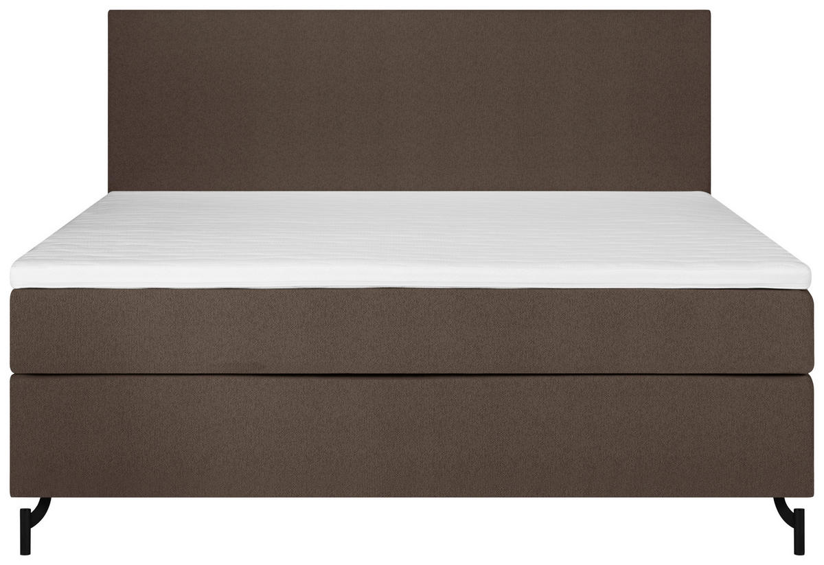 BOXSPRINGBETT 140/200 cm  in Braun  - Schwarz/Braun, Modern, Textil (140/200cm) - MID.YOU