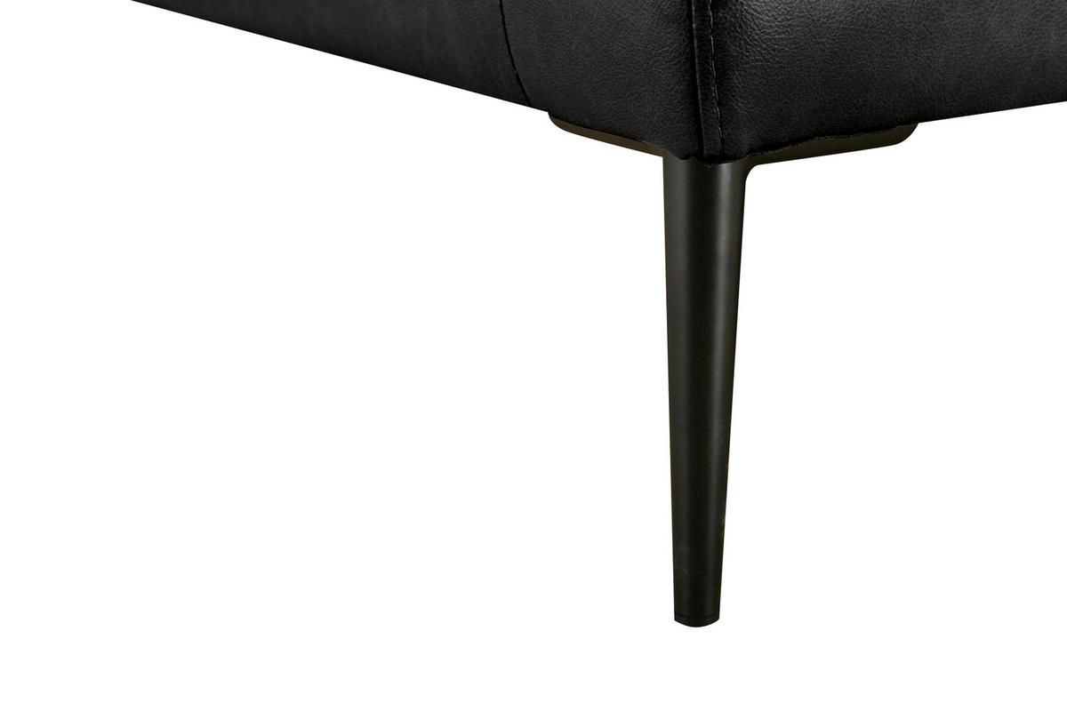 DVOSJED drvo, tekstil, koža  crna    - crna, Design, koža/drvo (195/87/90cm) - MID.YOU