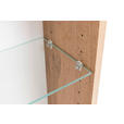 SPIEGELSCHRANK 100/64/20 cm - Eiche Wotan/Alufarben, Natur, Glas/Holzwerkstoff (100/64/20cm) - Xora
