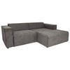 ECKSOFA Grau Struktur  - Schwarz/Hellblau, Design, Kunststoff/Textil (234/161cm) - P & B