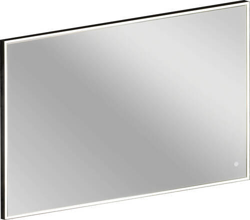 BADEZIMMERSPIEGEL 100/68/3,5 cm  - Schwarz, MODERN, Glas/Kunststoff (100/68/3,5cm) - Voleo