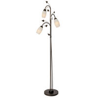 STEHLEUCHTE - Weiss/Rostfarben, Konventionell, Glas/Metall (45/160cm) - Globo