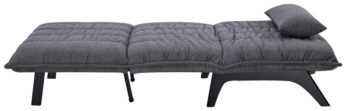 SCHLAFSESSEL Cord Grau    - Schwarz/Grau, Design, Holz/Textil (108/82/102cm) - Stylife