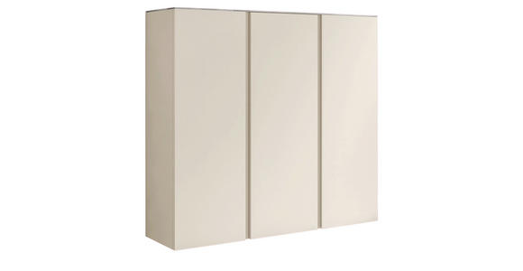 SCHUHSCHRANK Gardasee in 120/110/33 cm - Sandfarben, Design, Glas/Holzwerkstoff (120/110/33cm) - Moderano