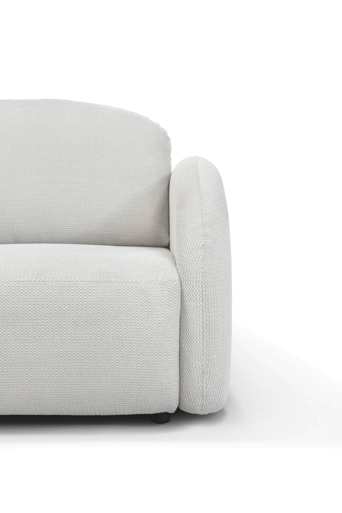 SCHLAFSOFA ROMA  mit Struktur Creme  - Creme/Schwarz, Design, Textil (230/90/105cm) - MID.YOU