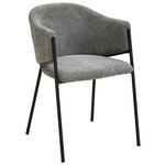 ARMLEHNSTUHL  in Eisen Bouclé  - Schwarz/Grau, Design, Textil/Metall (53/78/61cm) - Hom`in